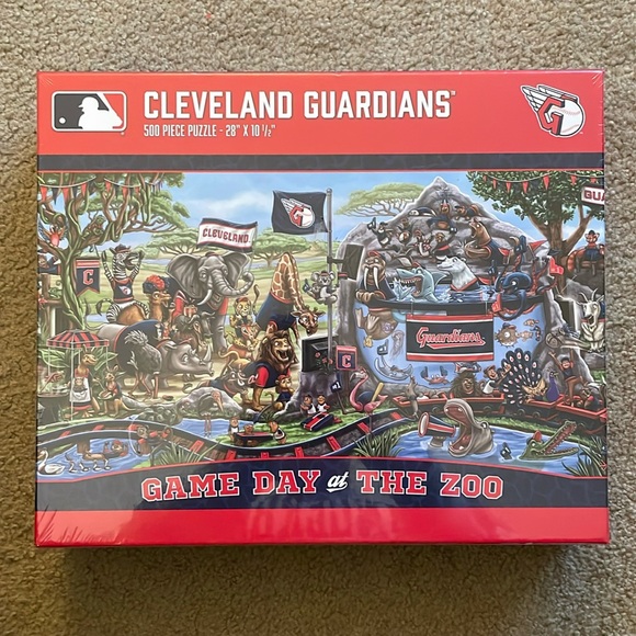 Cleveland Guardians “Game Day At The Zoo” 500 Piece Puzzle - Picture 1 of 10